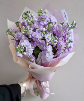 "Лавандовый раф" букет из маттиолы №8598