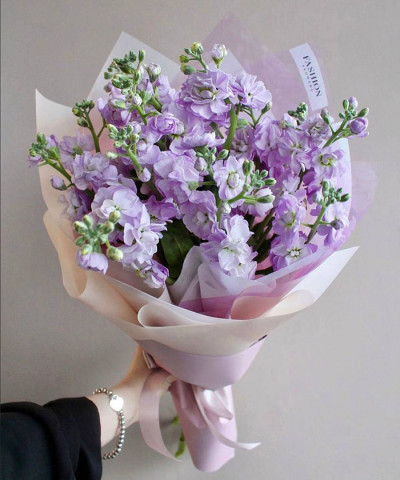 "Лавандовый раф" букет из маттиолы №8598