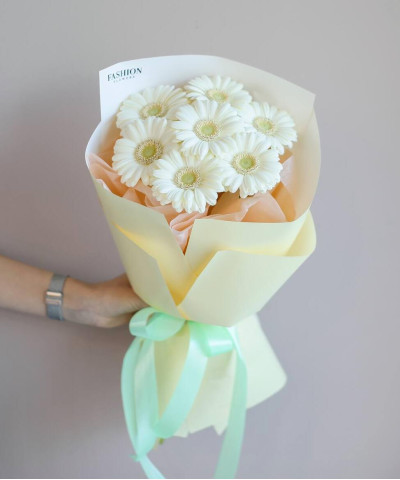 7 белых гермини Альбино №4463