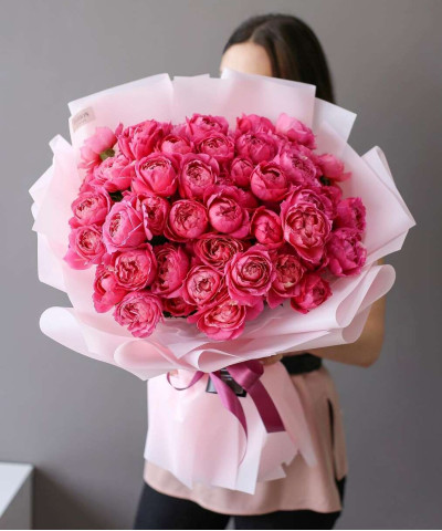 15 пионовидных кустовых роз Джульетта цериз №3611