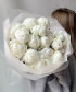 15 белоснежных пионов №3003