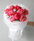 9 розовых пионов Корал Шарм №8755