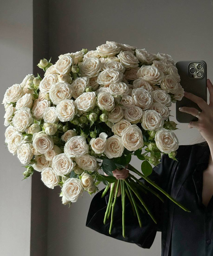 Софи кустовая кремовая роза, поштучно