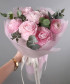 7 розовых ранункулюсов с эвкалиптом №6785