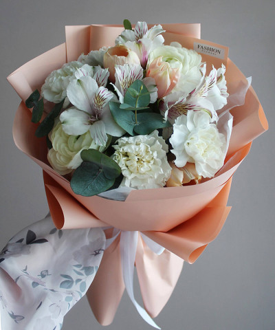 "Персиковый хит" авторский букет №8761