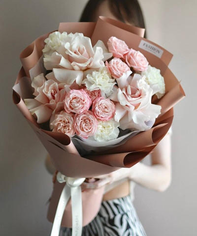 "Розовый свет" букет №4576