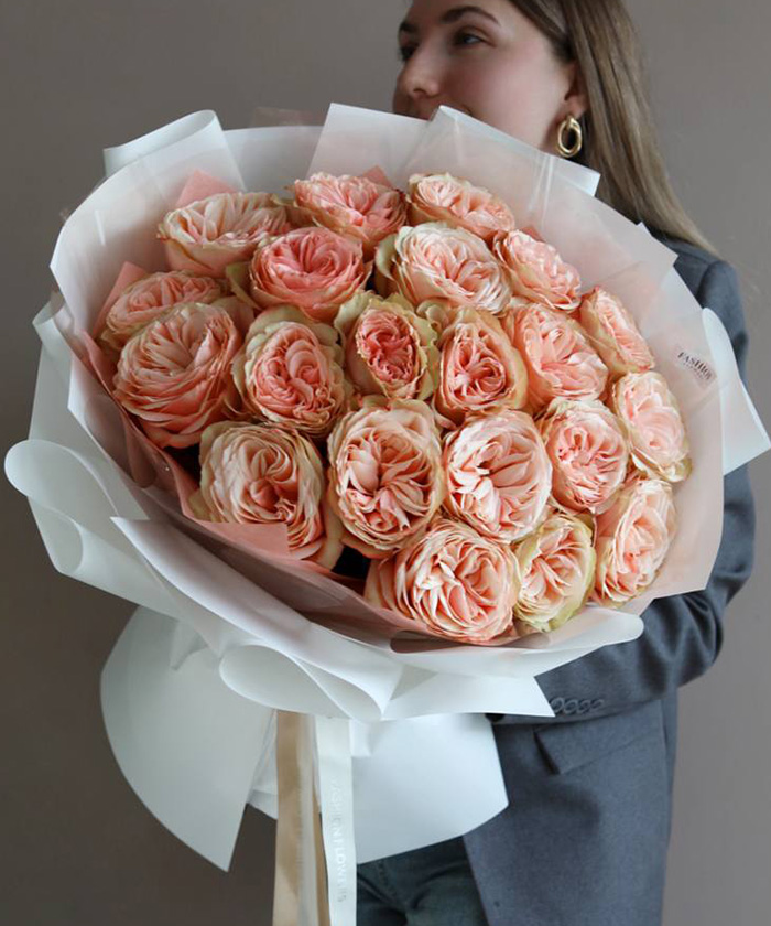 21 персиковая роза Кахала №3437