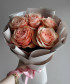 5 персиковых роз Кахала №2423