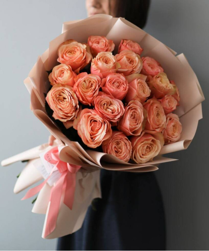 21 персиковая роза Кахала №6749