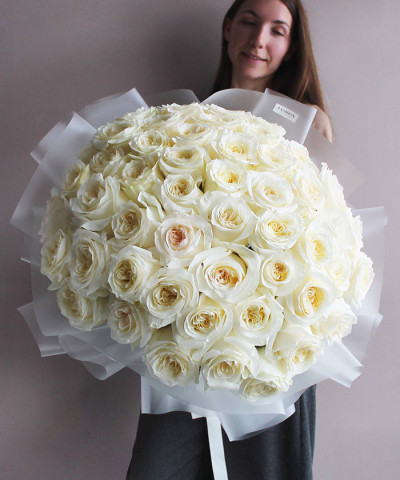 51 пионовидная кремовая роза Кенделайт №9856