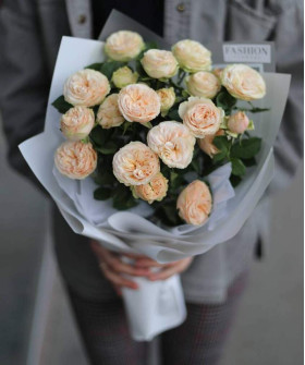 3 кустовые пионовидные розы Джентл Трендсеттер №6522