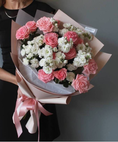 "Розовый жемчуг" букет №6890