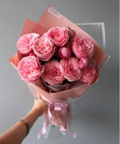 3 кустовые розы Сильва Пинк №3343