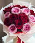 15 красных и розовых роз Эквадор №2957