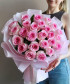 25 розовых роз Мандала в букете 