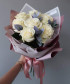 7 белых роз Мондиаль в букете 