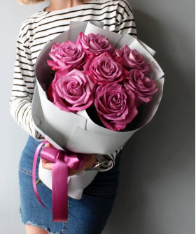 7 лавандовых роз Муди блюз №4536