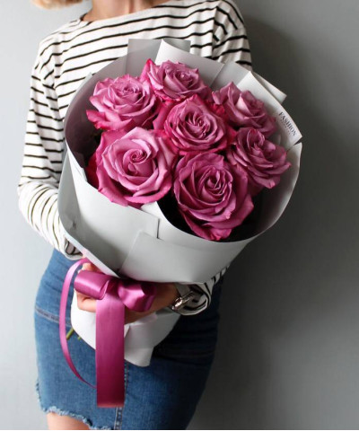 7 лавандовых роз Муди блюз №4536