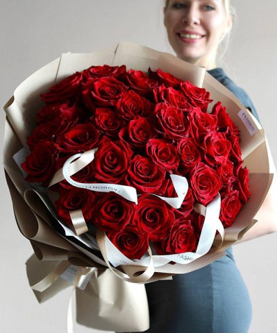37 красных роз Эксплорер №7457