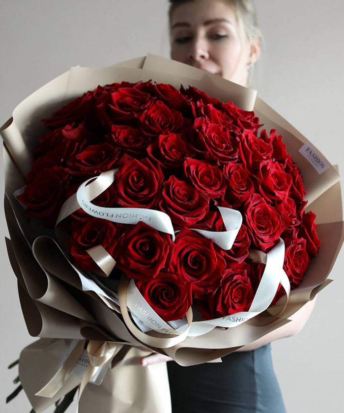 37 красных роз Эксплорер №7457