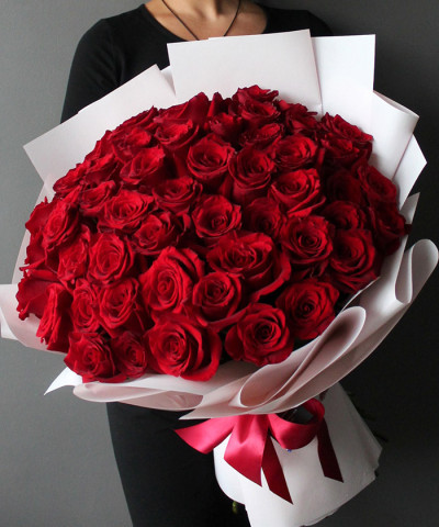 55 красных роз Эксплорер №3047