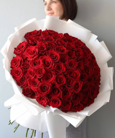 75 красных роз Эксплорер №2026