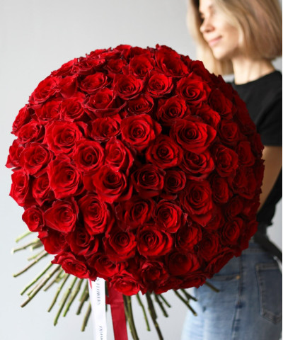 101 красная роза Эксплорер №1010156