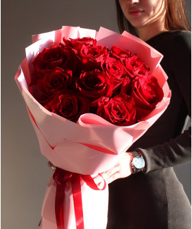 11 красных роз Эксплорер №3129