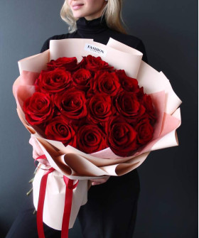 15 красных роз Эксплорер №2728