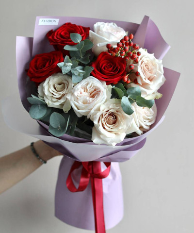 "Трепет сердца" букет из роз №2314