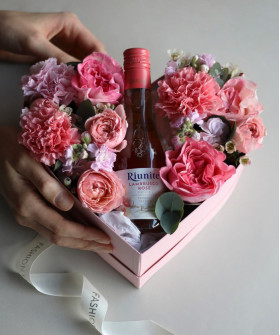 "Самой игристой" набор сердце №5670