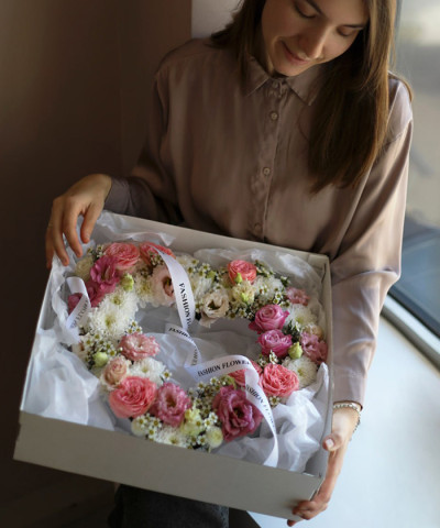 Весеннее сердце цветочное, сезонный состав №5623