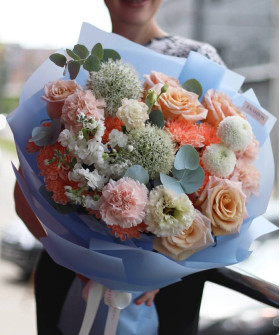 "Абрикосовое лето" авторский букет №3474