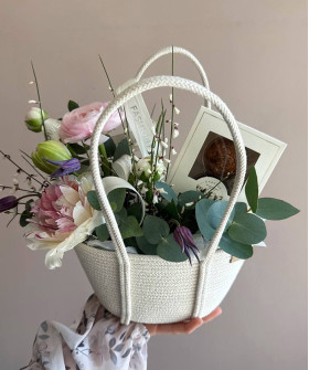 Сумочка с цветами и трюфелями "Счастье" №9874