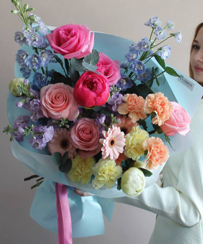 "Яркая весна" Авторский букет №4544