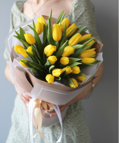 "Ты - моё солнце" 25 тюльпанов №8756