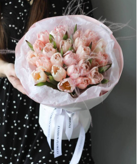 19 кофейных тюльпанов Брауни №4567