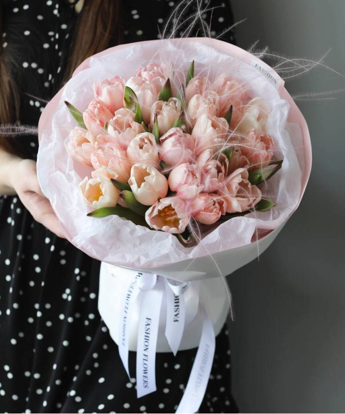 19 кофейных тюльпанов Брауни №4567