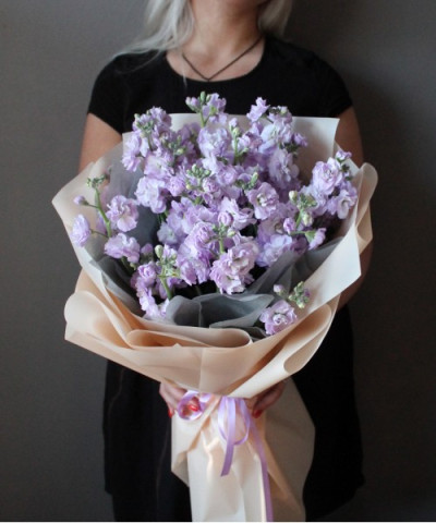 11 лавандовой кустовой маттиолы с эвкалиптом №2872