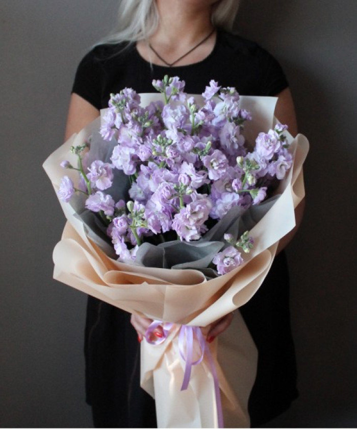 11 лавандовой кустовой маттиолы с эвкалиптом №2872