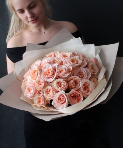 31 персиковая роза Шиммер №2385