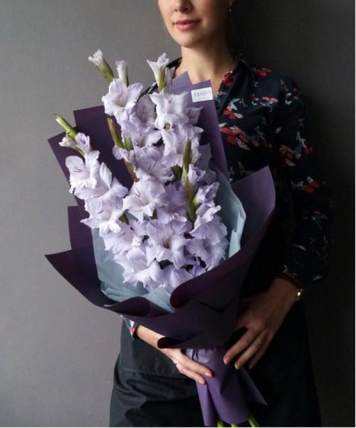 5 лавандовых гладиолусов Милка №3069