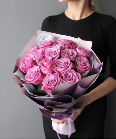 15 сиреневых сиреневых роз Муди Блюз №2995