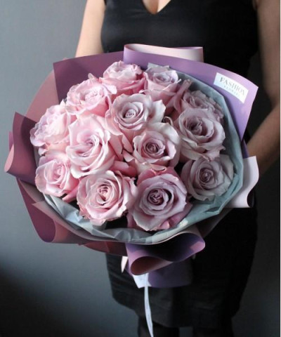 13 розовых роз №2929