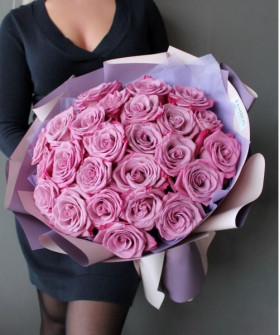25 сиреневых роз Муди Блюз №3128