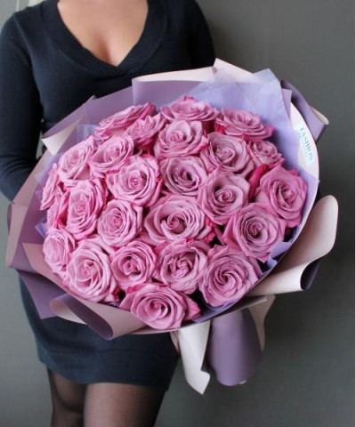 25 сиреневых роз Муди Блюз №3128
