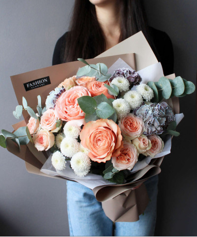 Букет "Карамельный латте" №3086