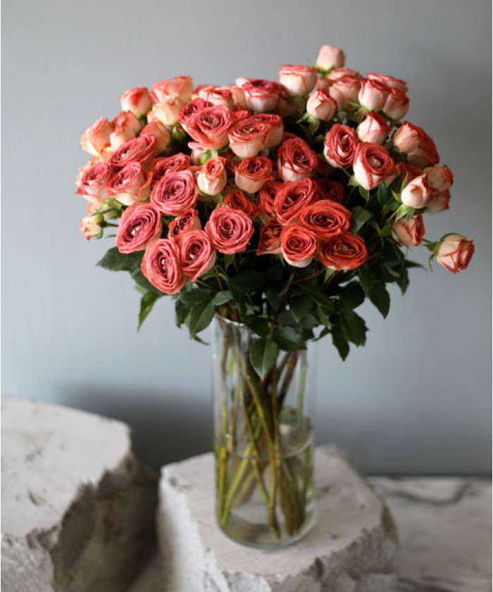 Медиа кустовая роза, поштучно 