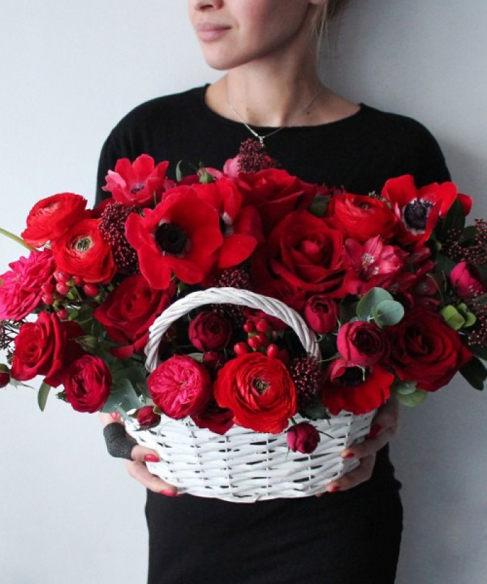 Корзина с цветами №50144