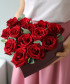 Сердце из роз в коробке №62061